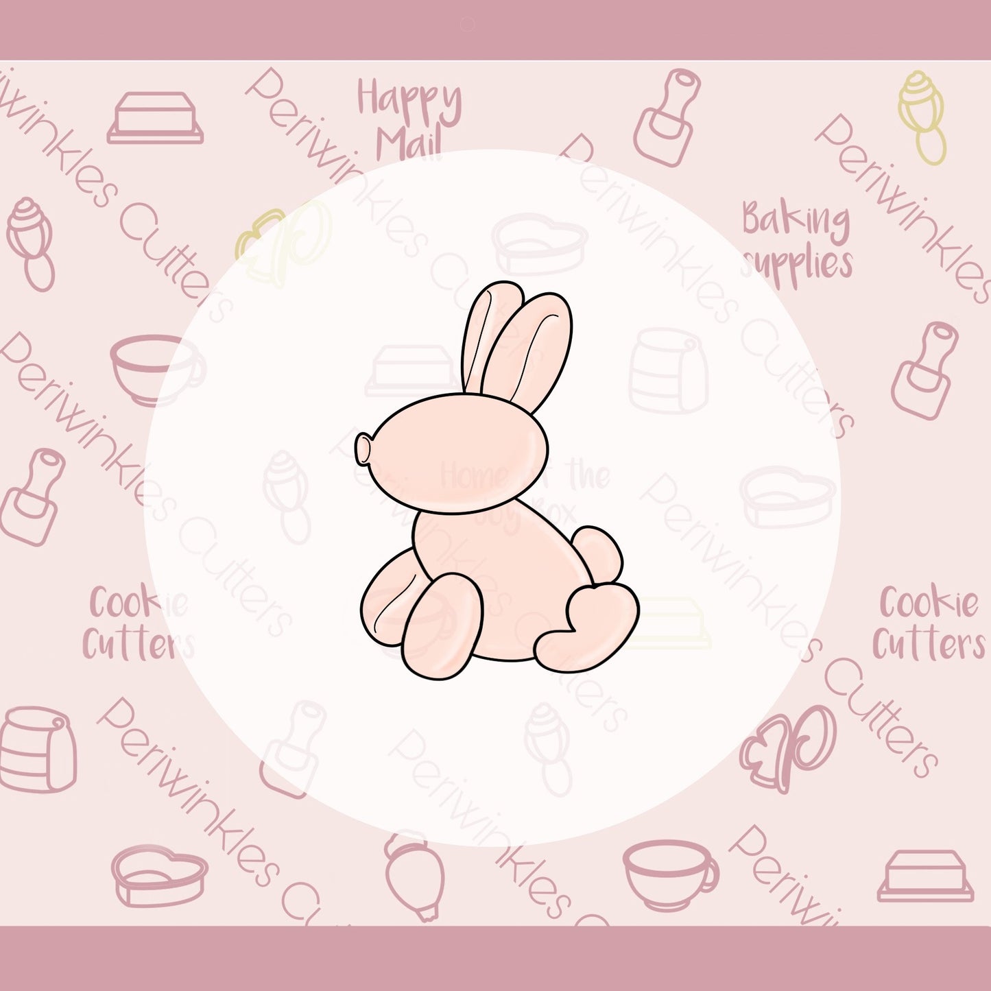 Balloon Animal Bunny Cookie Cutter - Periwinkles Cutters