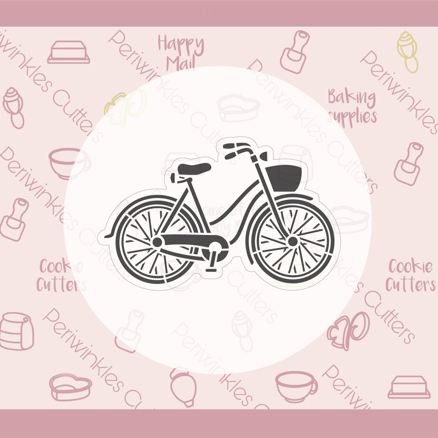 Bicycle Cookie Cutter - Periwinkles Cutters