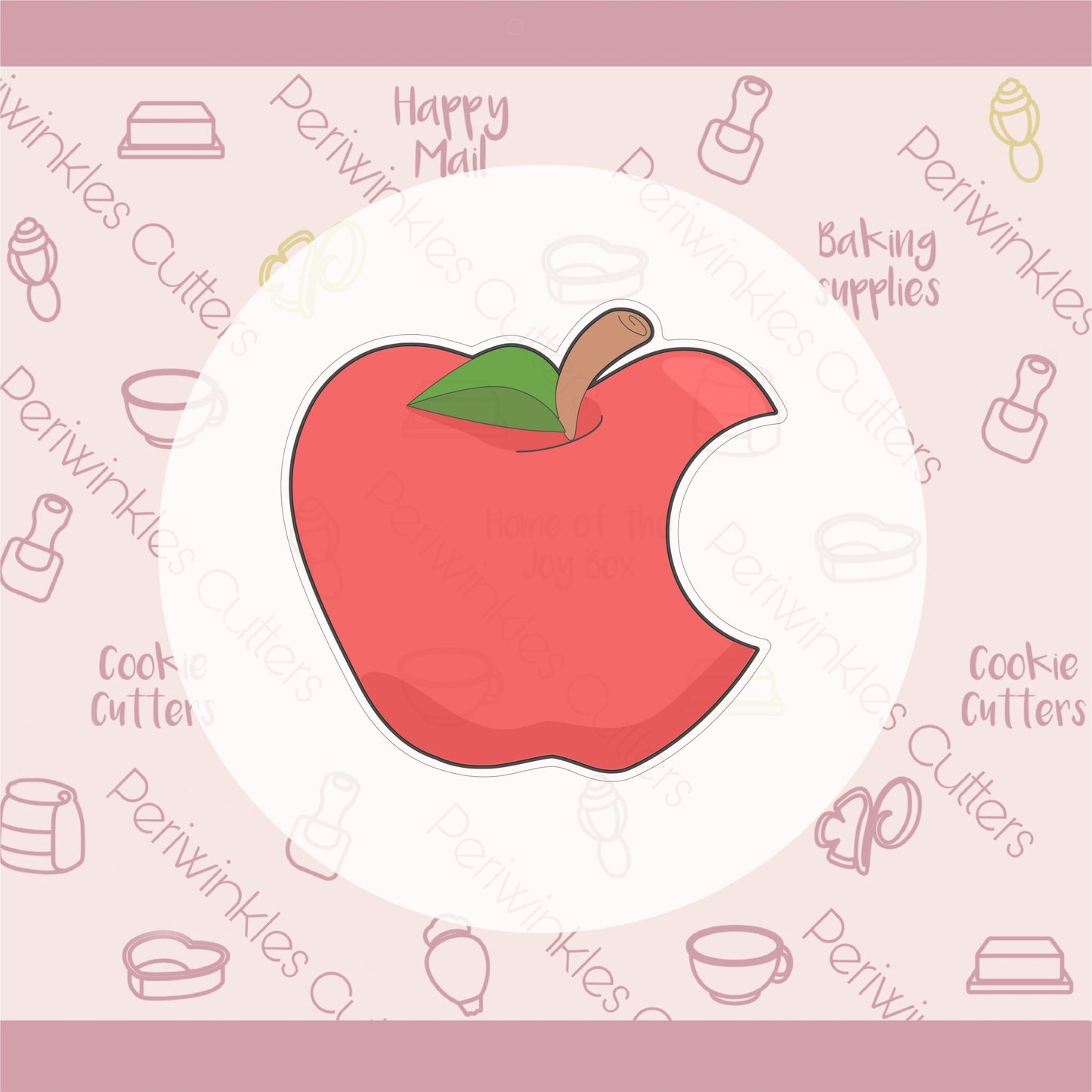 Bitten Apple Cookie Cutter - Periwinkles Cutters