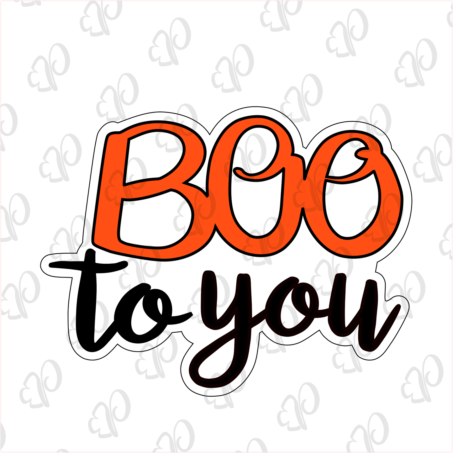 Boo to You Plaque Cookie Cutter - Periwinkles Cutters
