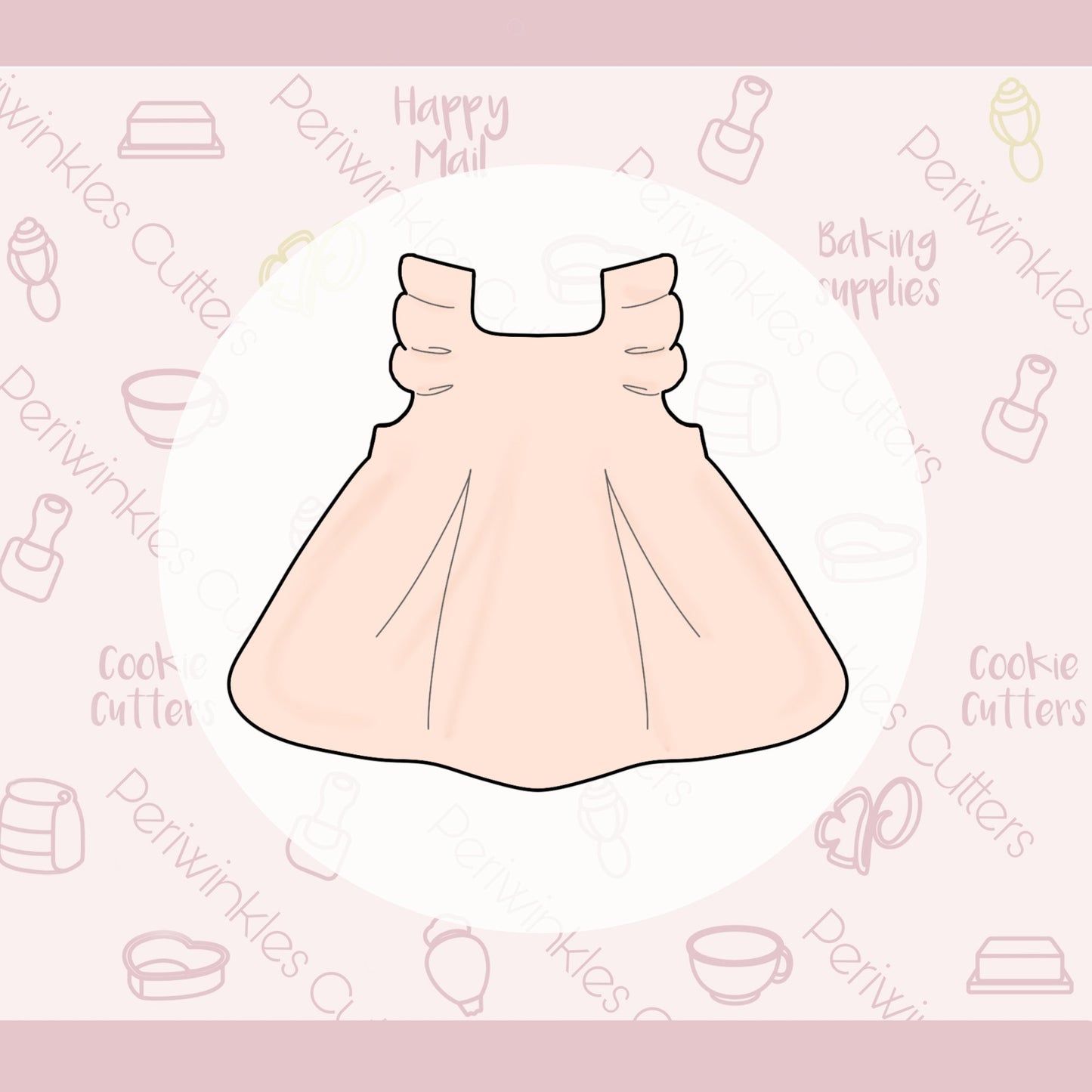 Bubble Dress Cookie Cutter - Periwinkles Cutters