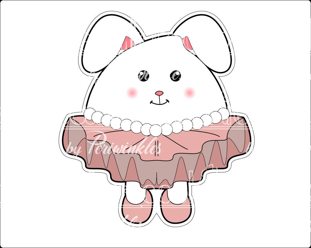 Bunny Ballerina Cookie Cutter - Periwinkles Cutters
