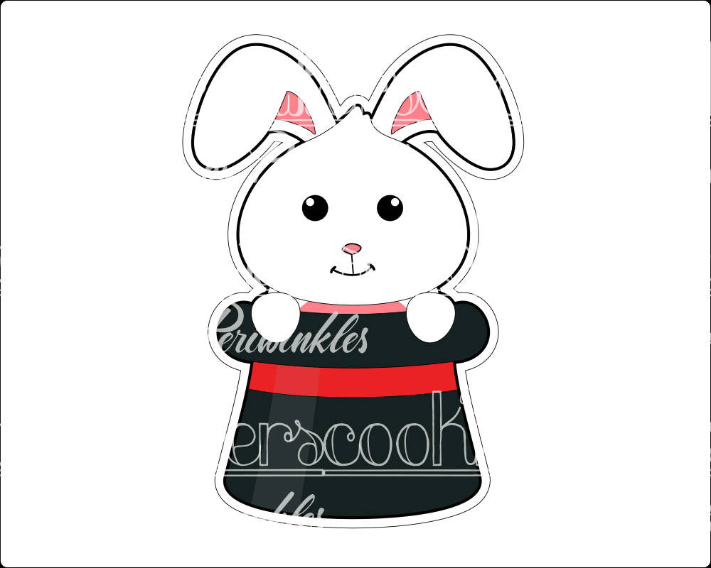 Bunny in a Hat Cookie Cutter - Periwinkles Cutters