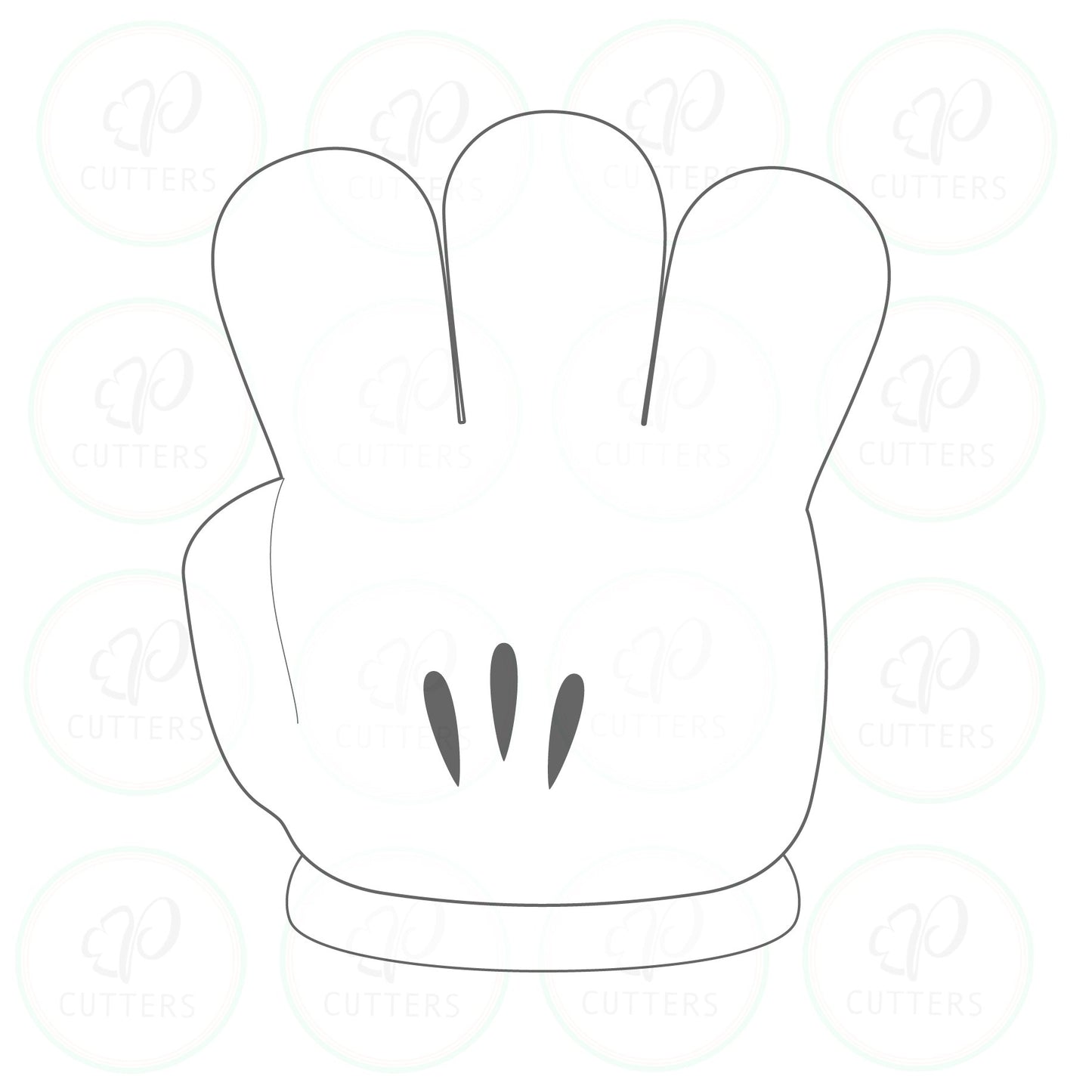 Cartoon Hands Cookie Cutters - Periwinkles Cutters