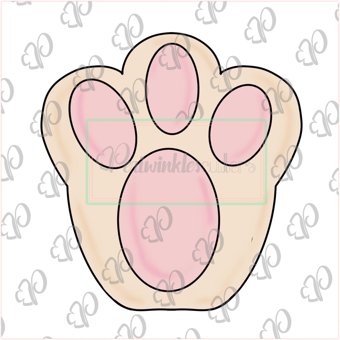 Chubby Bunny Paw Cookie Cutter - Periwinkles Cutters