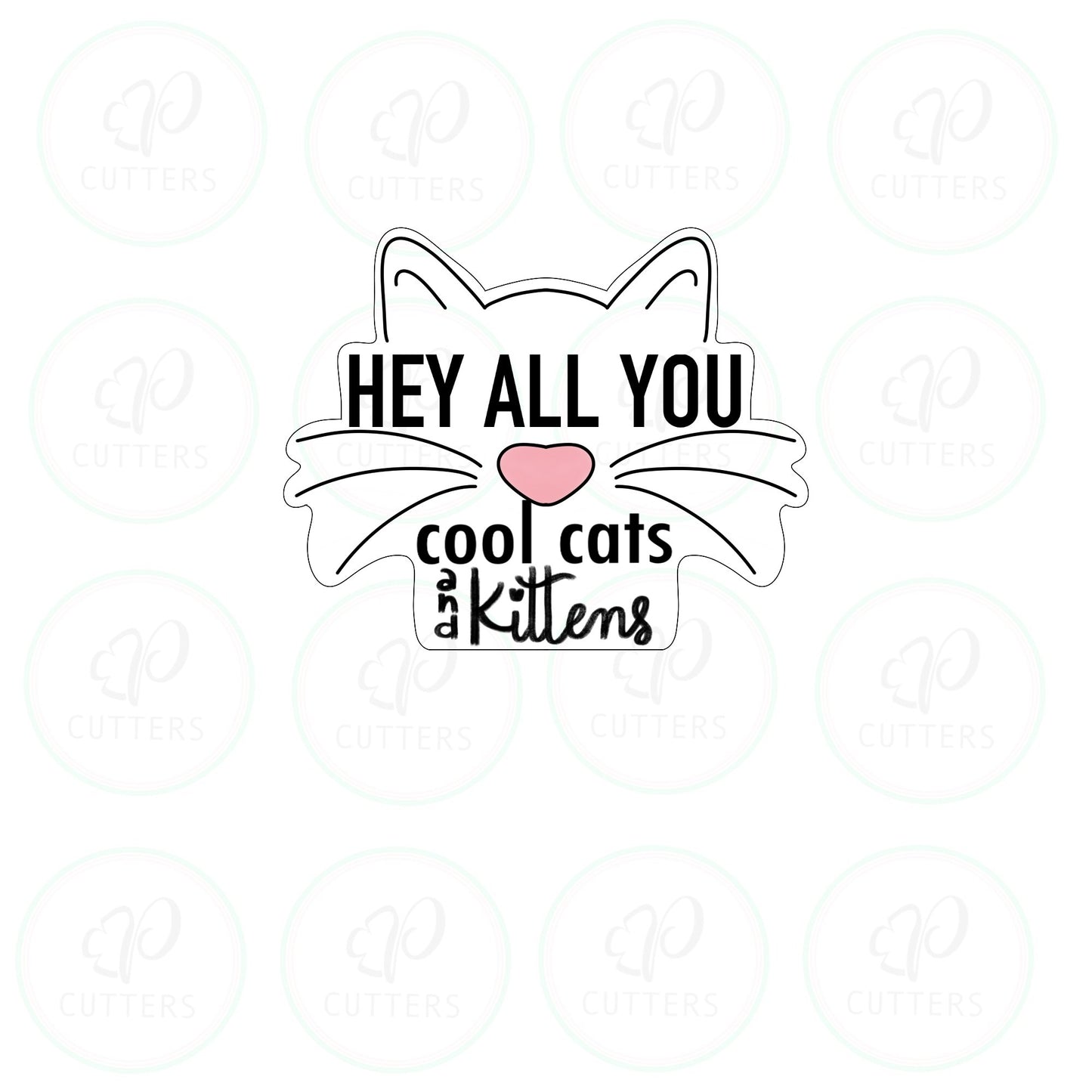 Cool Cats Plaque Cookie Cutter - Periwinkles Cutters