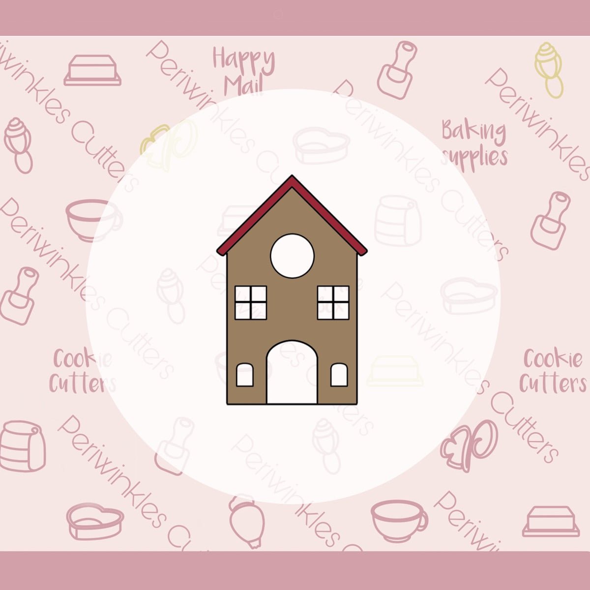 Cottage Farm House Cookie Cutter - Periwinkles Cutters Cookie Cutter