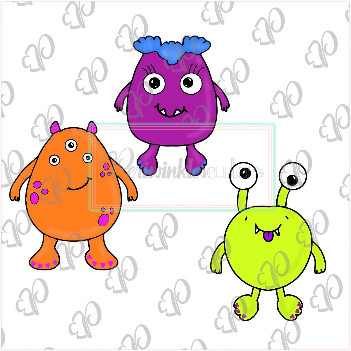 Cute Monster Cookie Cutter - Periwinkles Cutters