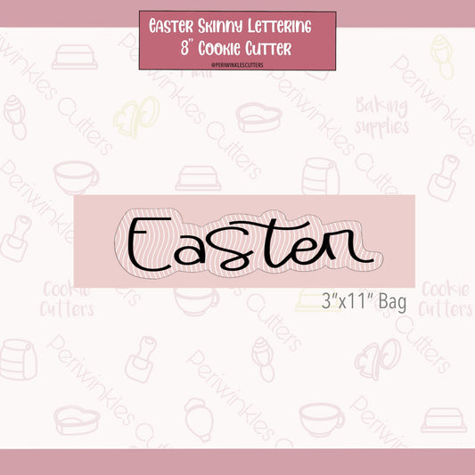 Easter Skinny Lettering Cookie Cutter - Periwinkles Cutters