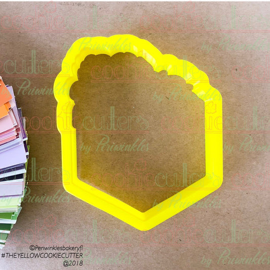 Floral Hexagon Cookie Cutter - Periwinkles Cutters