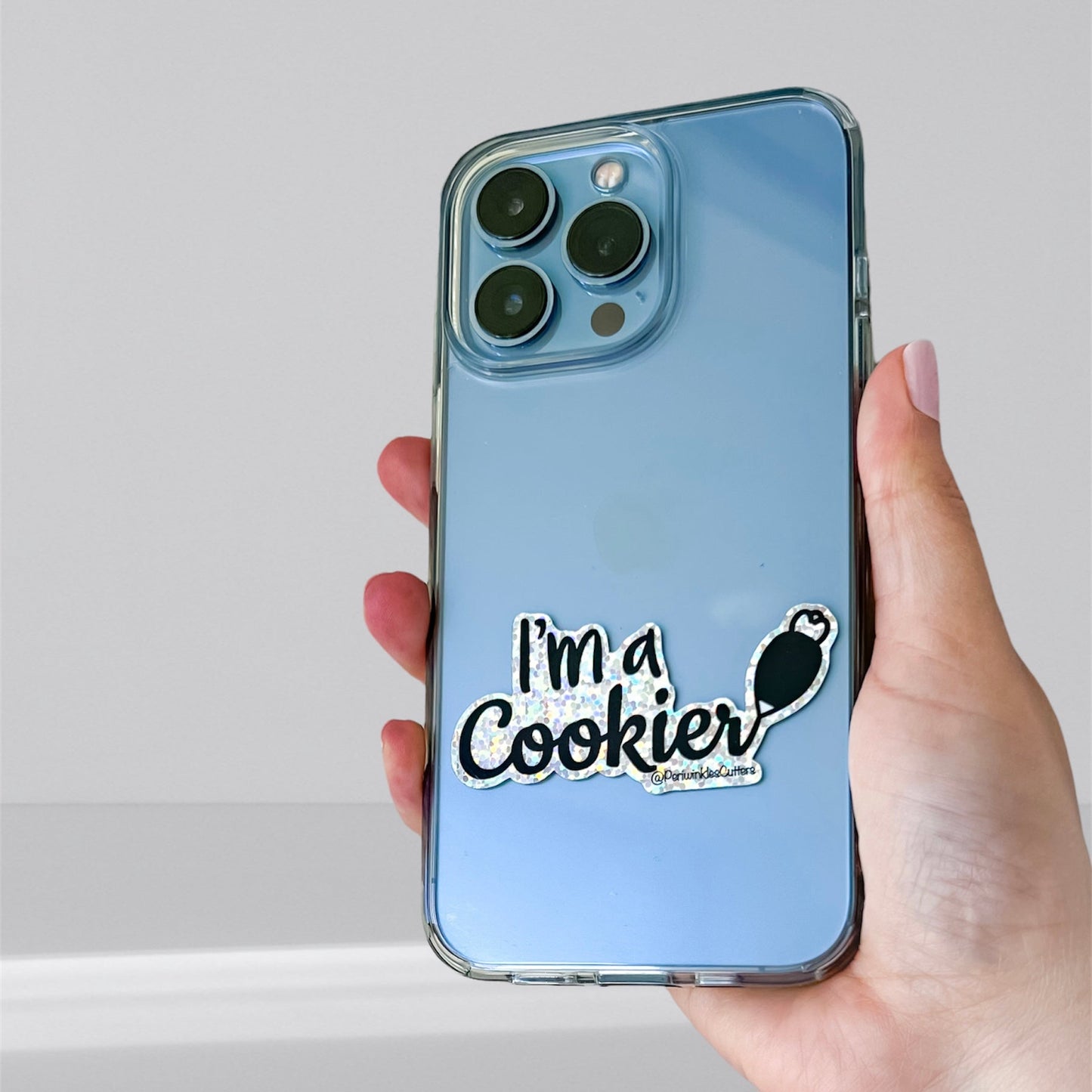 I'm a Cookier Glitter Holographic Kiss-Cut sticker - Periwinkles Cutters