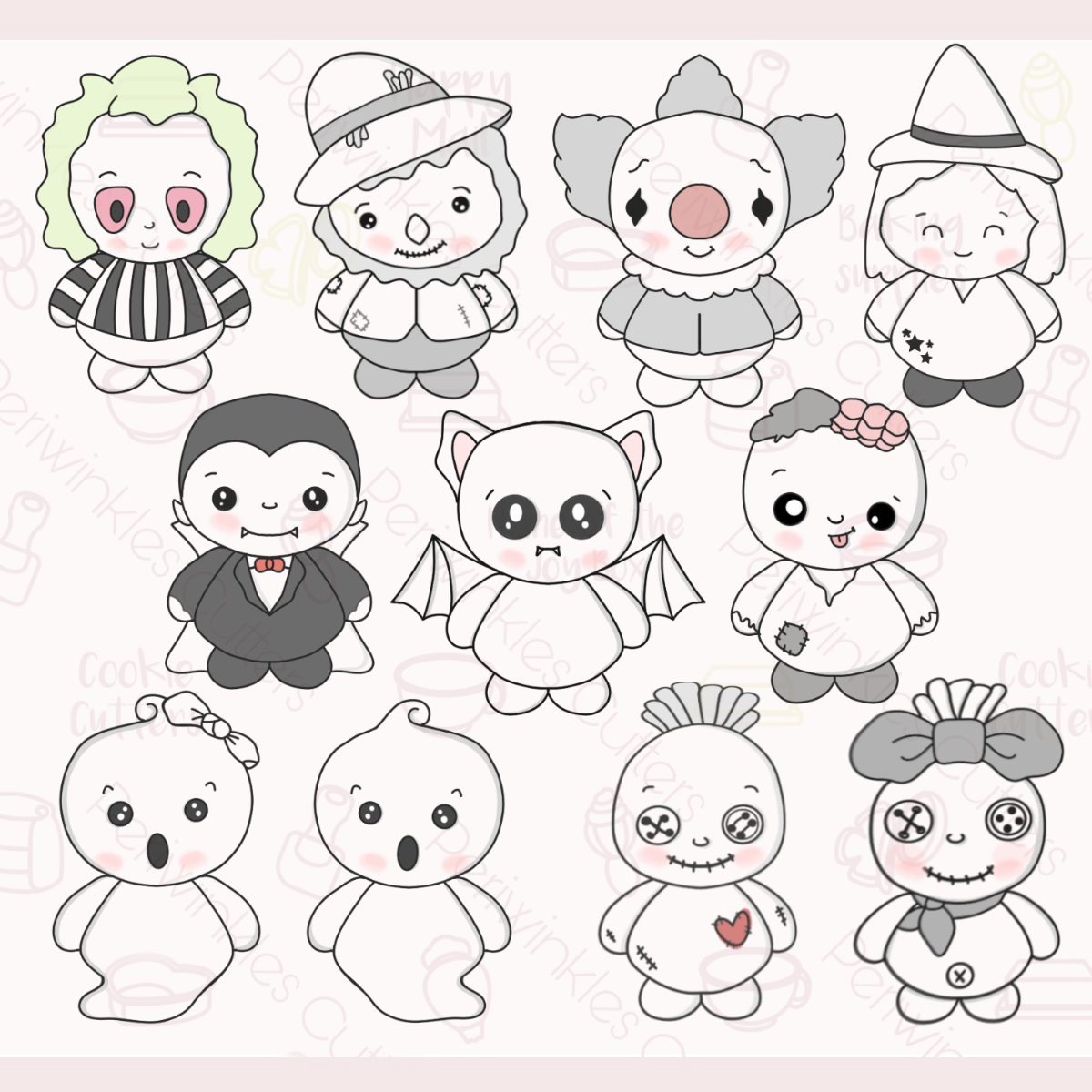 Plush Clown Cookie Cutter - Periwinkles Cookie Cutters