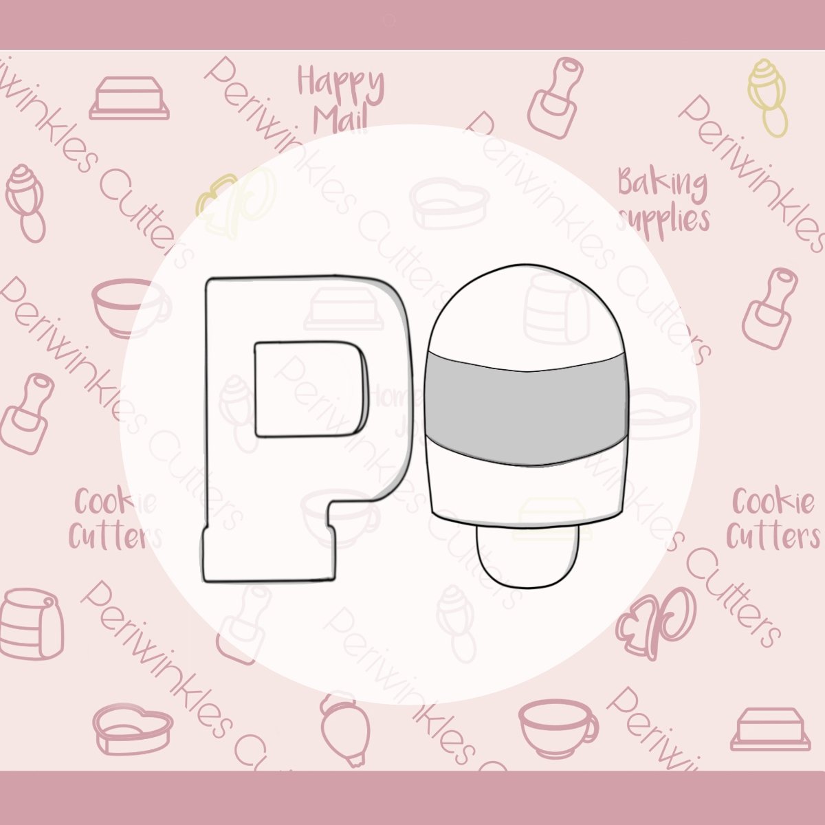 POP 2 Pieces Set Cookie Cutter - Periwinkles Cutters