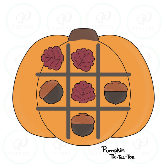 Pumpkin Tic Tac Toe - Candy Corn and Caramel Cookie Cutter - Periwinkles Cutters