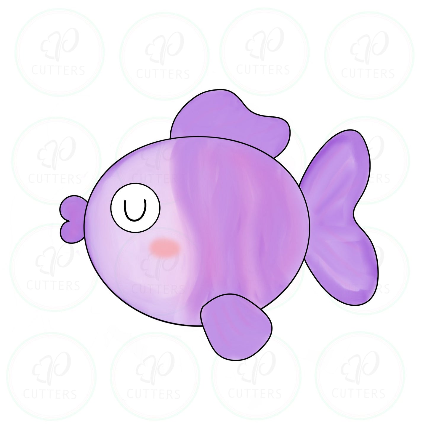 Purple Fish Cookie Cutter - Periwinkles Cutters