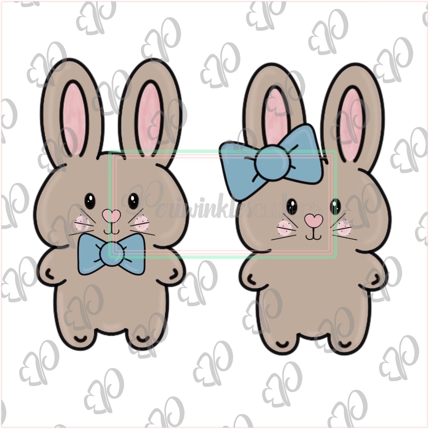 Rabbit Girl - Girl Bunny Cookie Cutter - Periwinkles Cutters