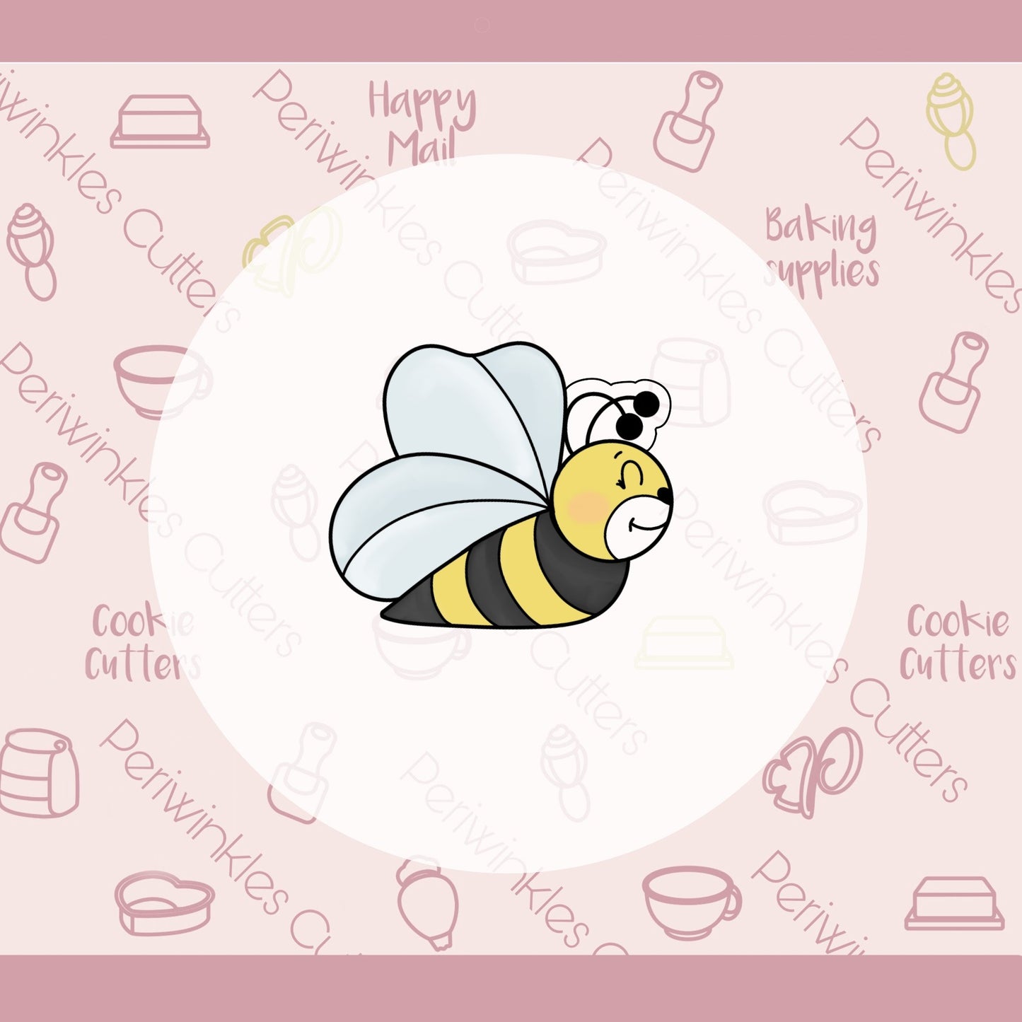 Silly Bumblebee Cookie Cutter - Periwinkles Cutters