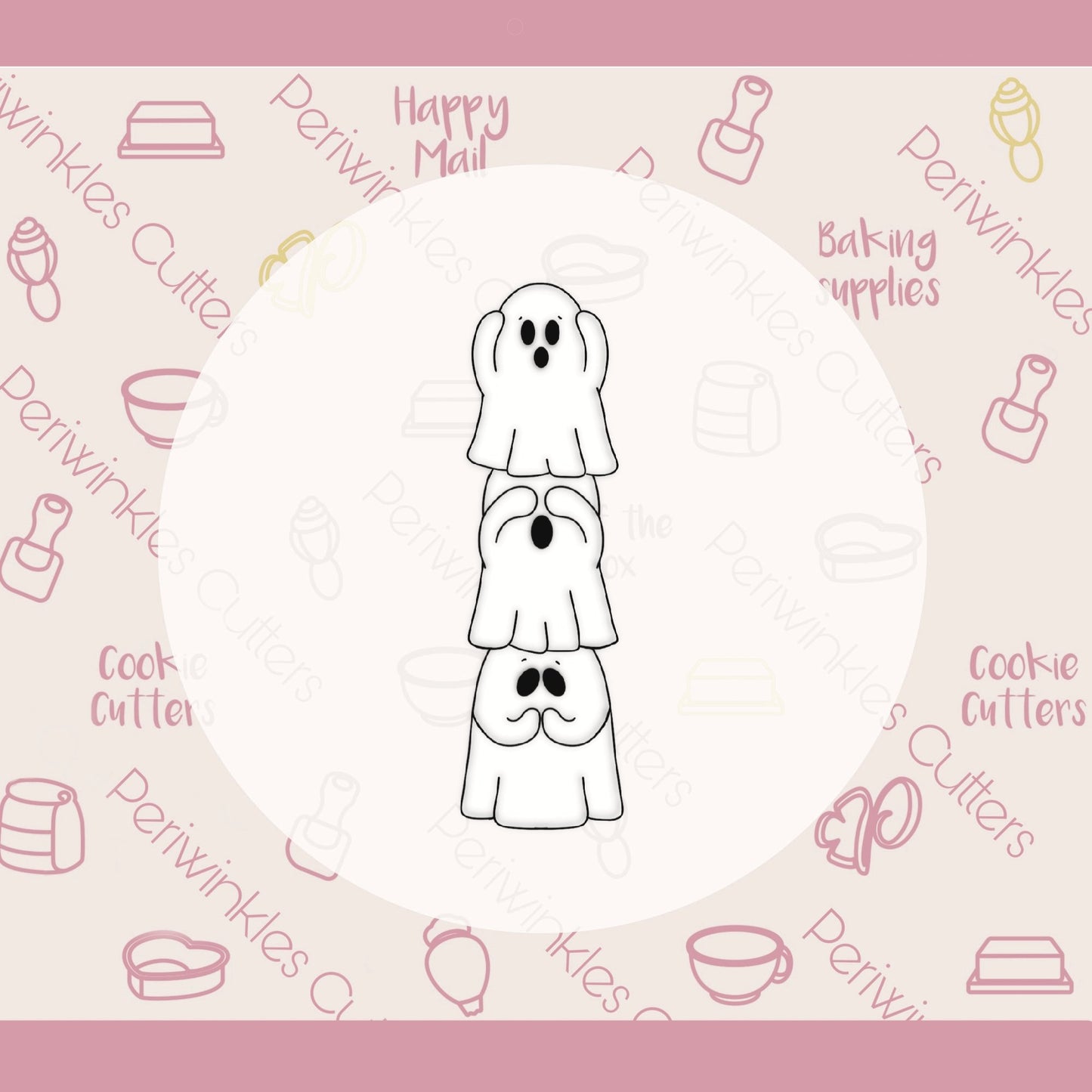 Stick Tallish Ghost Stack Cookie Cutter - Periwinkles Cutters
