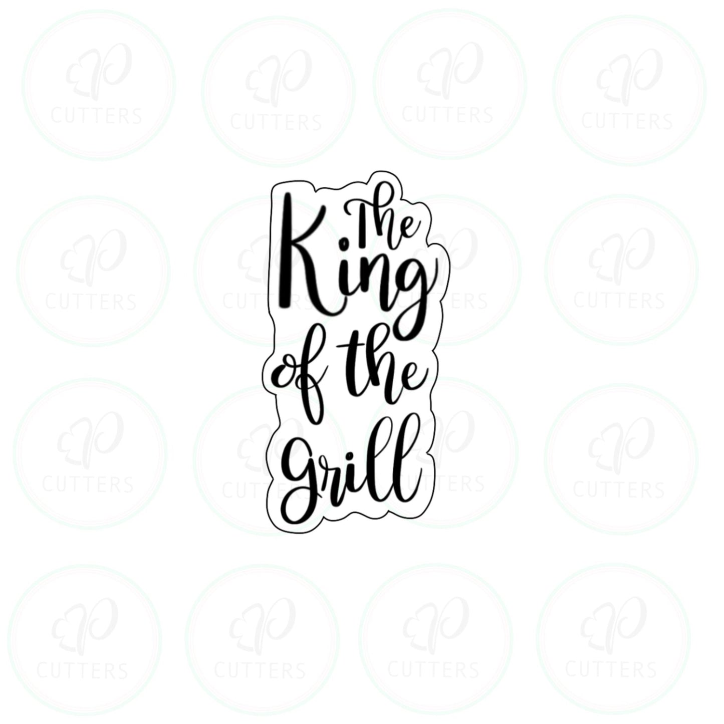The King of Grill TALL Plaque Cookie Cutter - Periwinkles Cutters