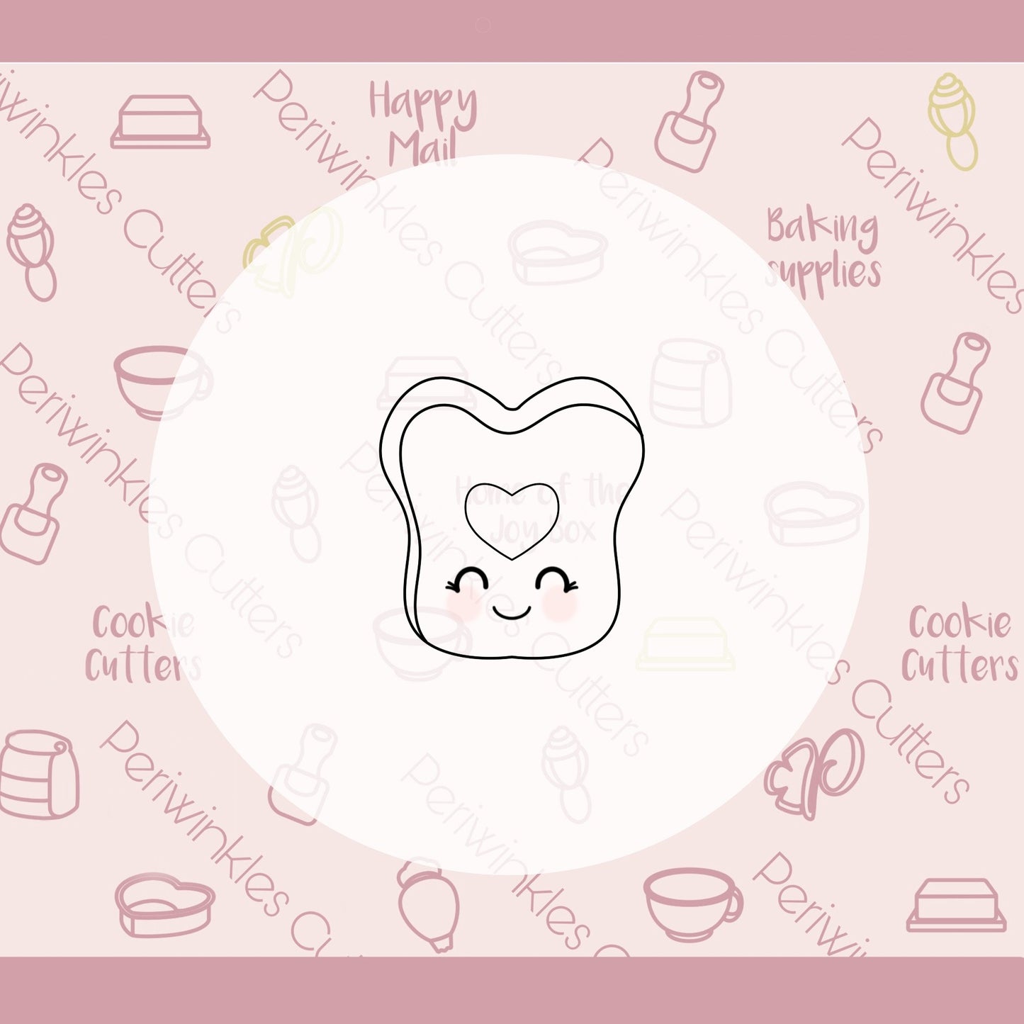 Toast of love Cookie Cutter - Periwinkles Cutters
