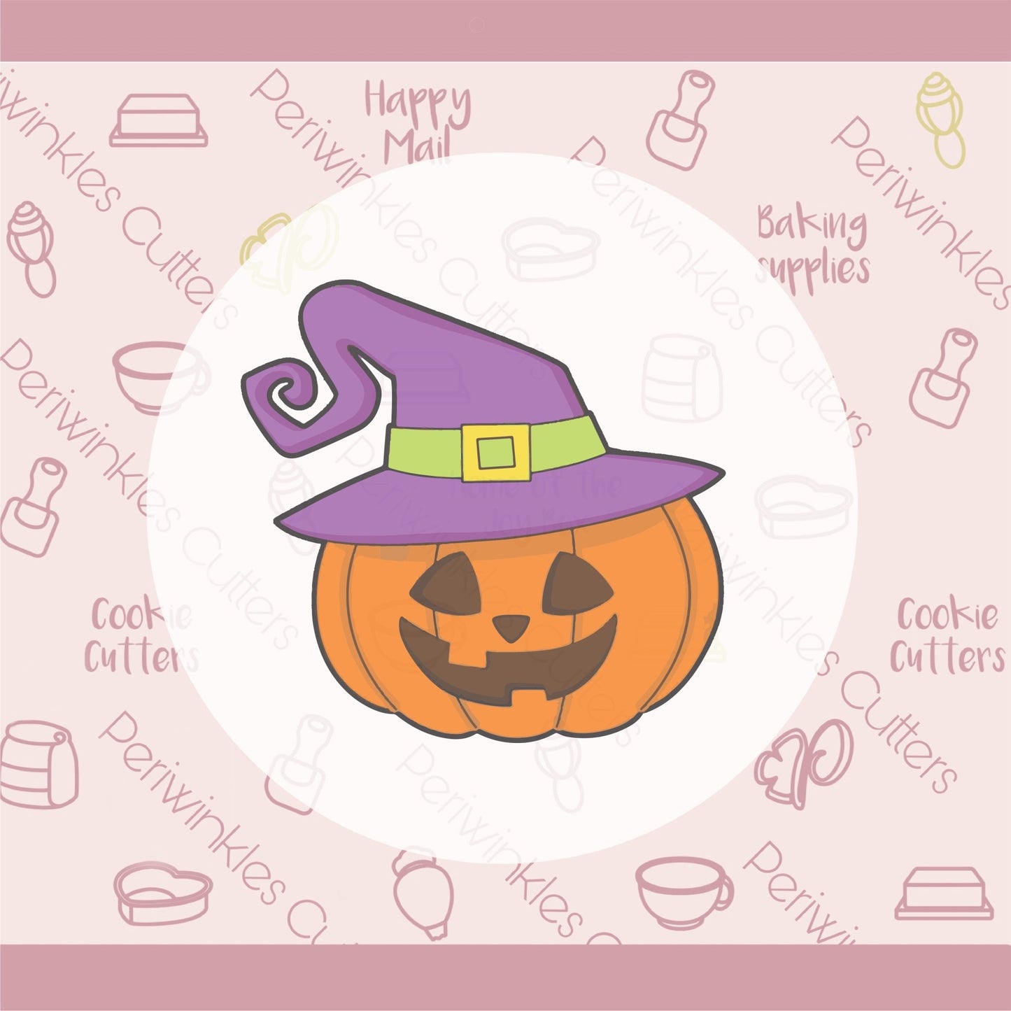 Witch Pumpkin Cookie Cutter - Periwinkles Cutters