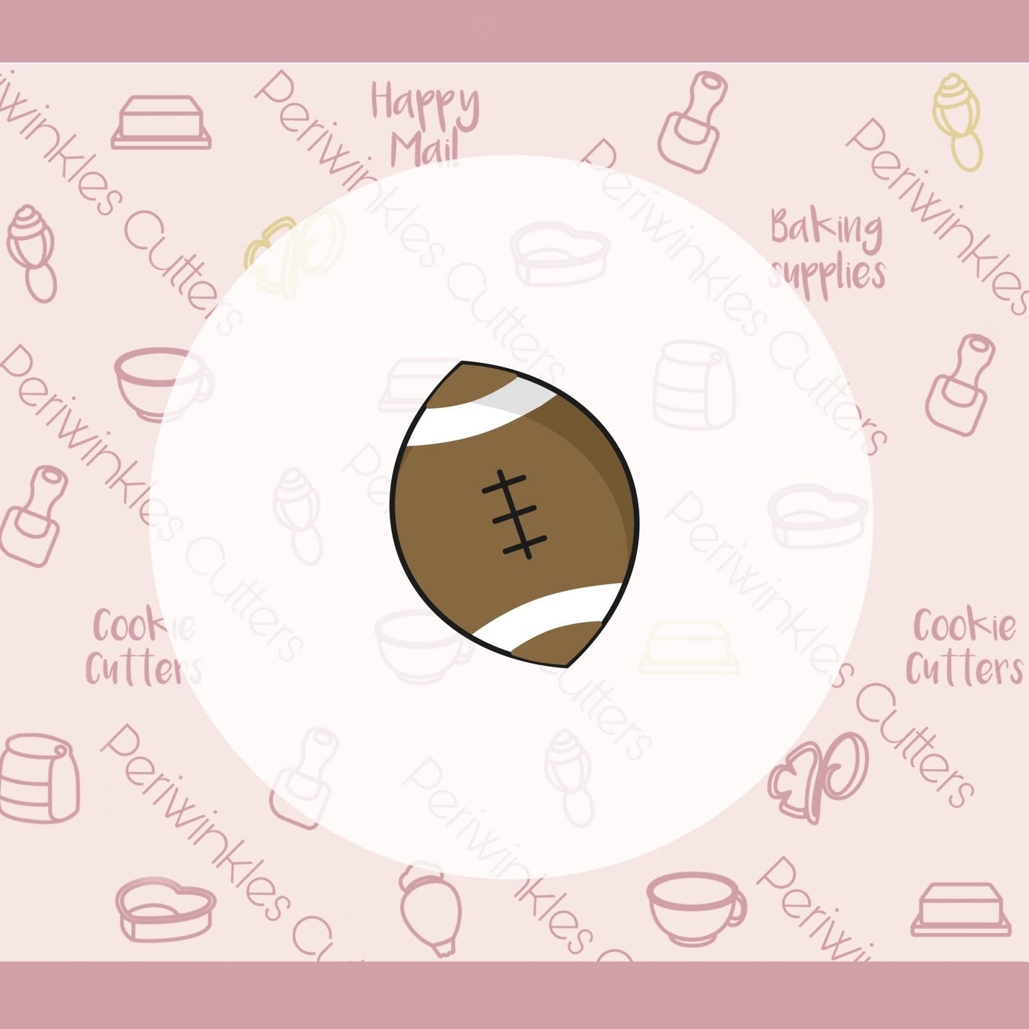 Boyfriend Football Cookie Cutter - Periwinkles Cutters Cookie Cutter