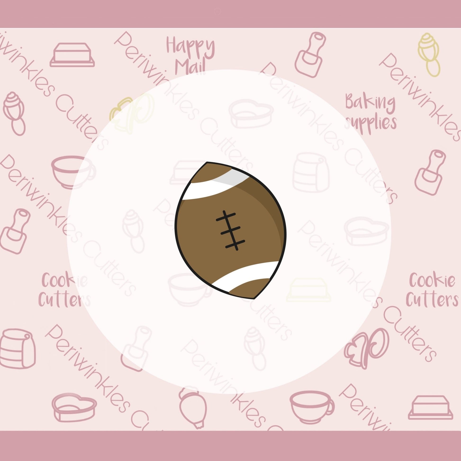 Boyfriend Football Cookie Cutter - Periwinkles Cutters Cookie Cutter