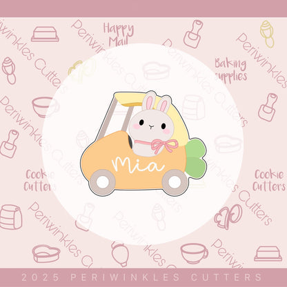Bunny Carrot Car Cookie Cutter - Periwinkles Cutters Cookie Cutter
