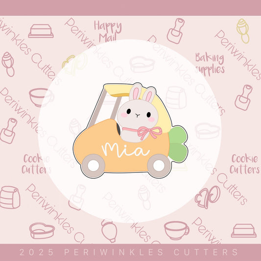 Bunny Carrot Car Cookie Cutter - Periwinkles Cutters Cookie Cutter