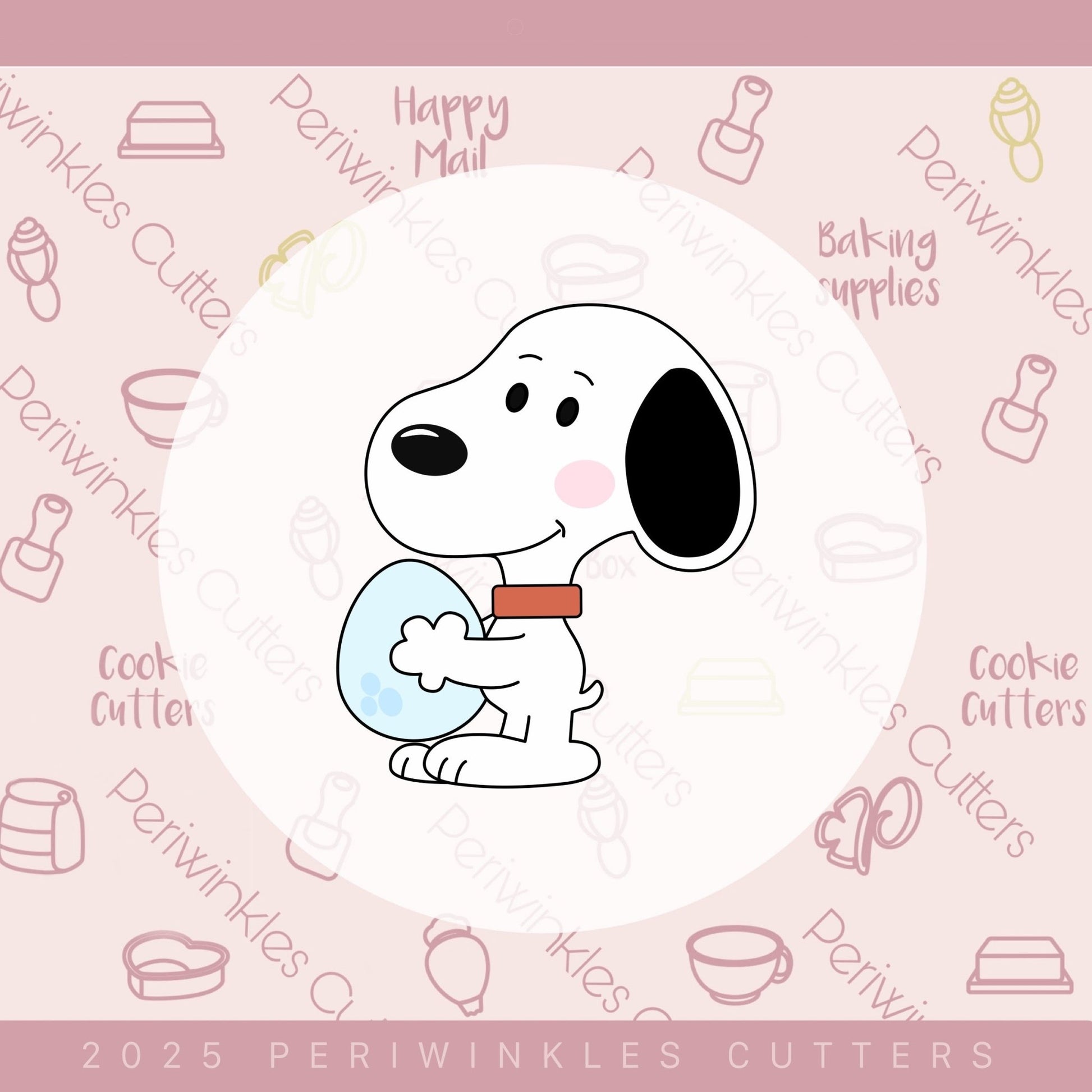 Cartoon Dog Easter Egg Cookie Cutter - Periwinkles Cutters Cookie Cutter