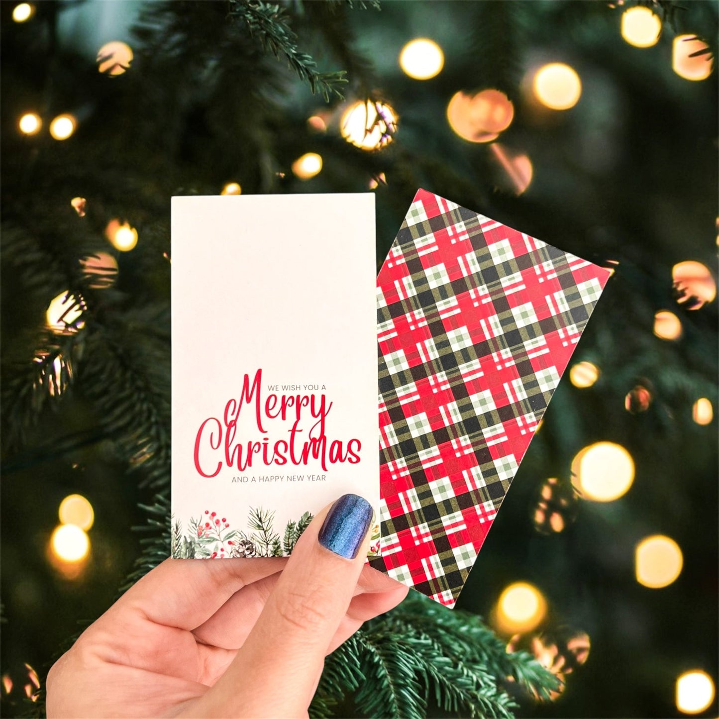 Classic Merry Christmas PRE PRINTED - 25 Tags - Periwinkles Cutters Sticker