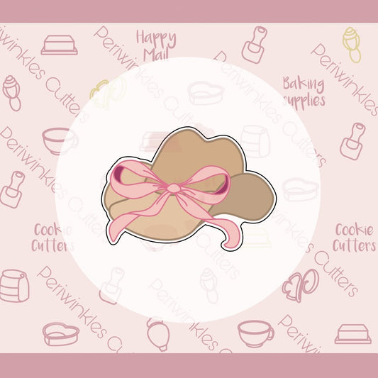 Coquette Cowgirl Hat Cookie Cutter - Periwinkles Cutters Cookie Cutter
