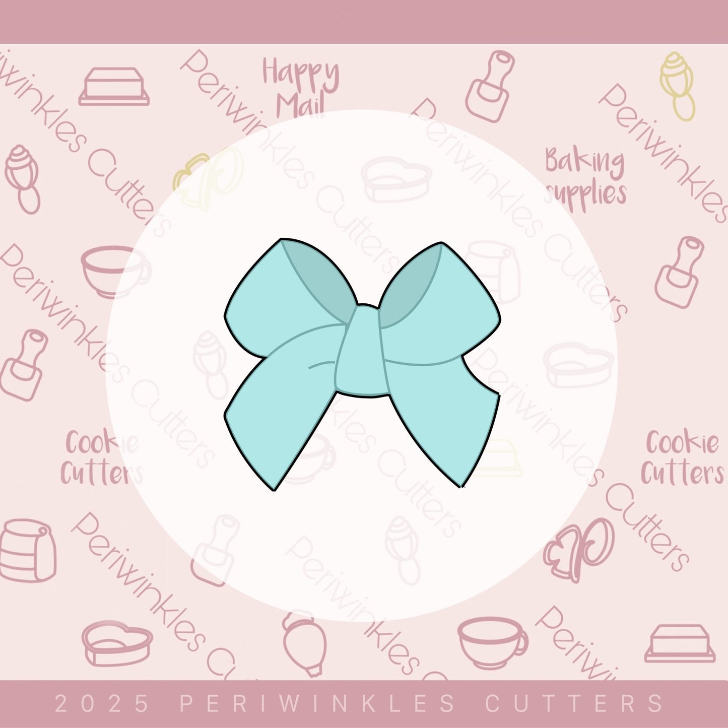 Cutie Bow Cookie Cutter - Periwinkles Cutters Cookie Cutter