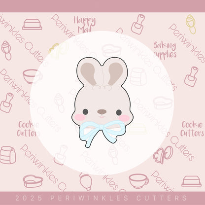 Cutie Bow Tie Bunny Cookie Cutter - Periwinkles Cutters Cookie Cutter