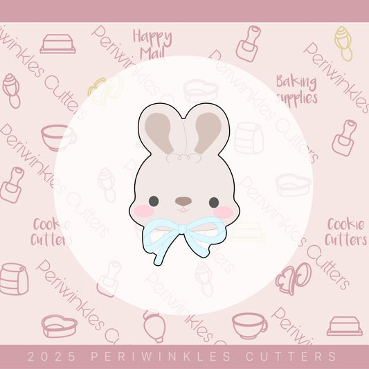 Cutie Bow Tie Bunny Cookie Cutter - Periwinkles Cutters Cookie Cutter