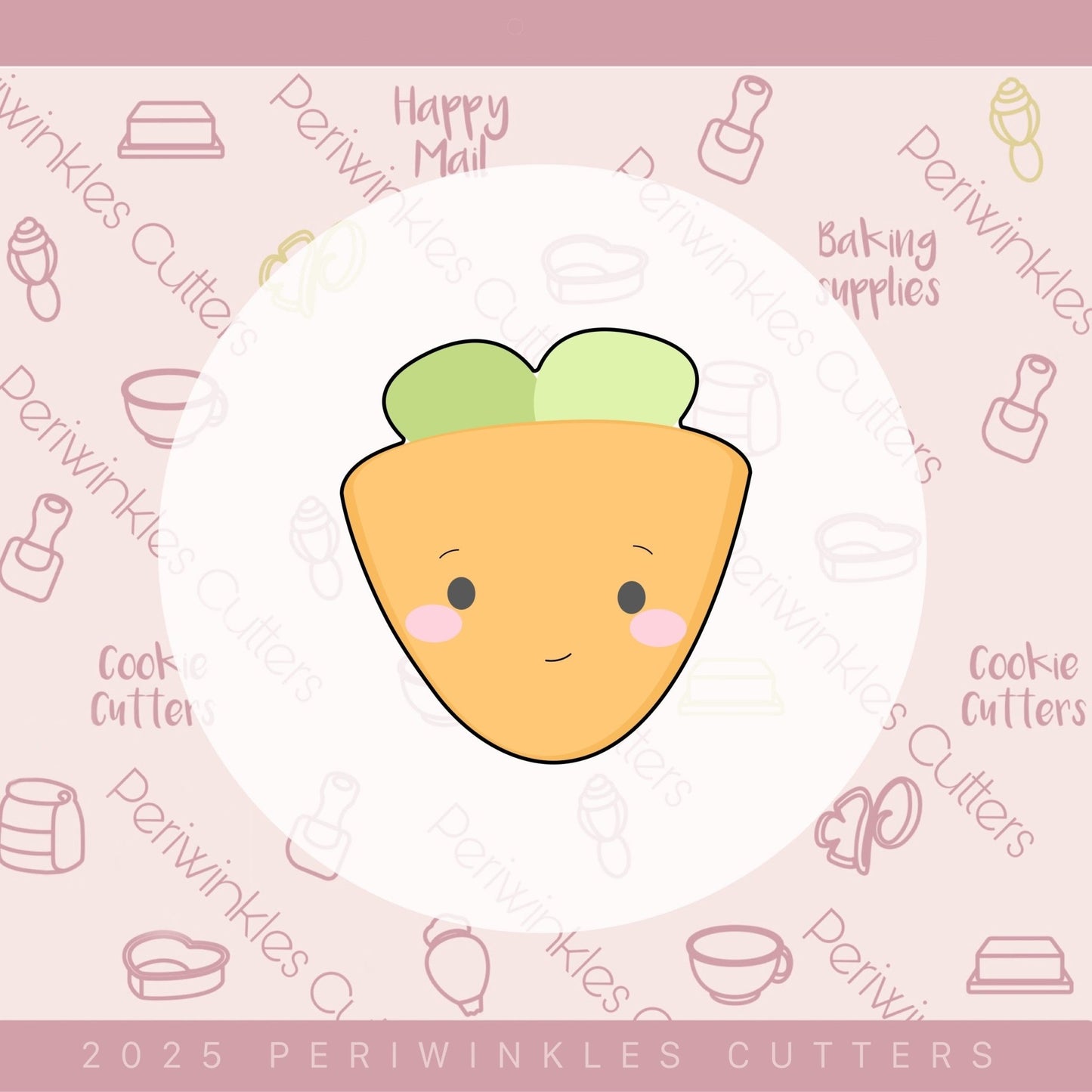 Cutie Carrot Cookie Cutter - Periwinkles Cutters Cookie Cutter