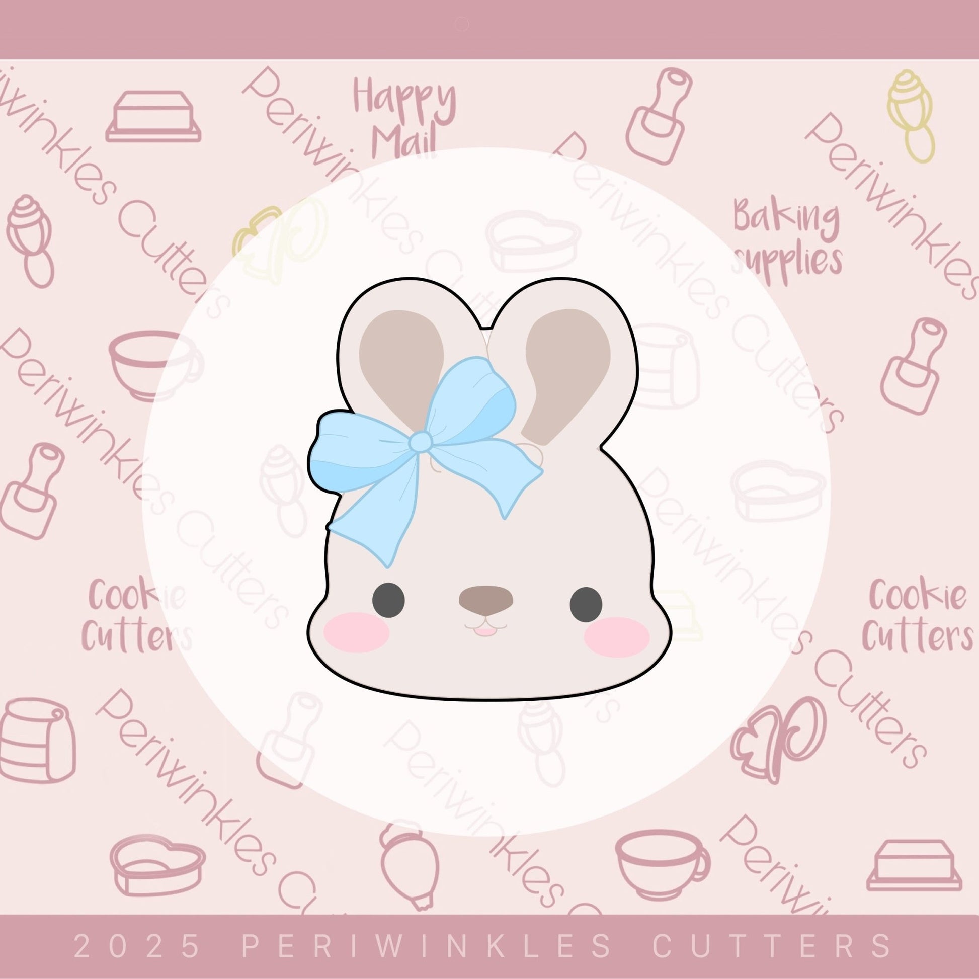 Cutie Coquette Bunny Cookie Cutter - Periwinkles Cutters Cookie Cutter