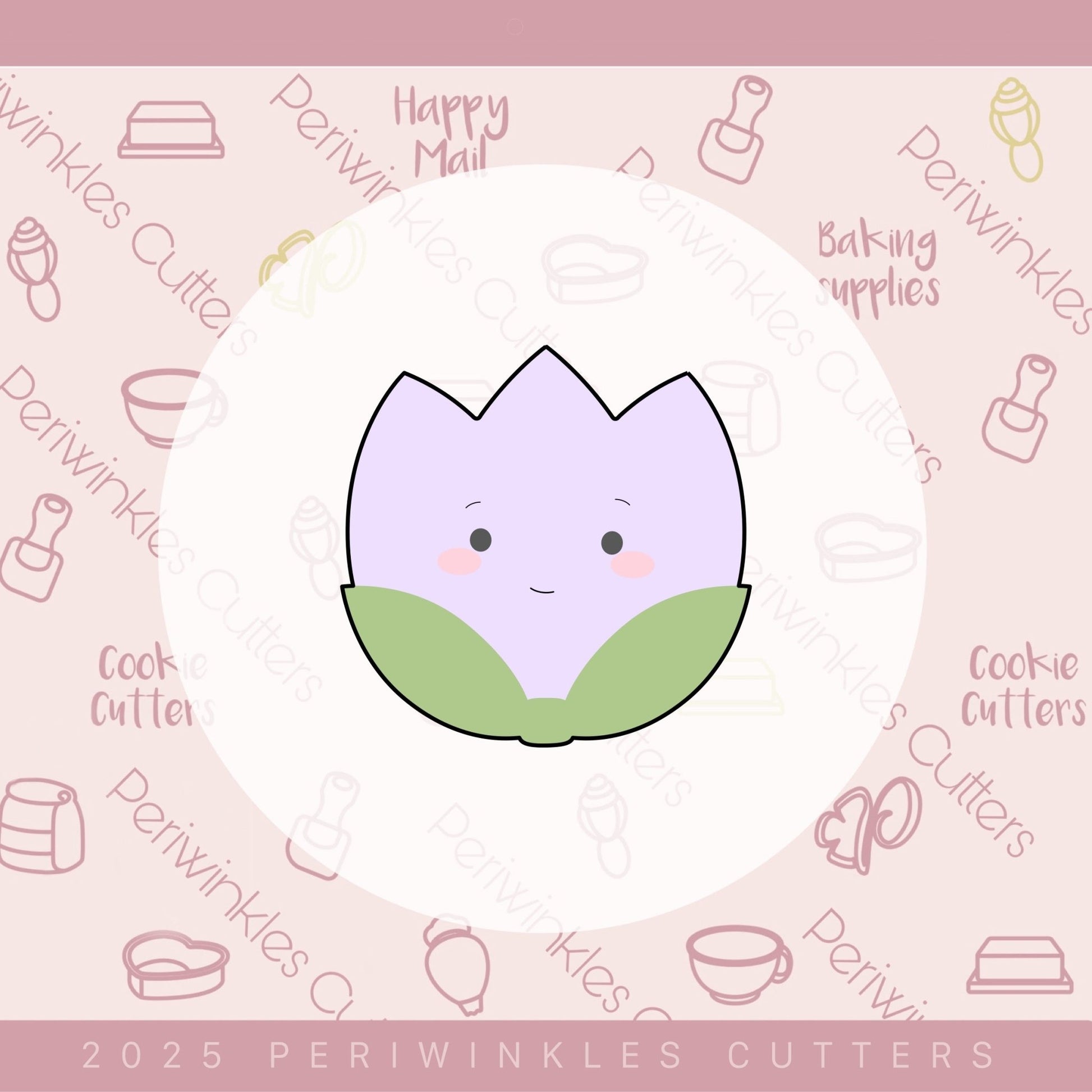 Cutie Tulip Cookie Cutter - Periwinkles Cutters Cookie Cutter