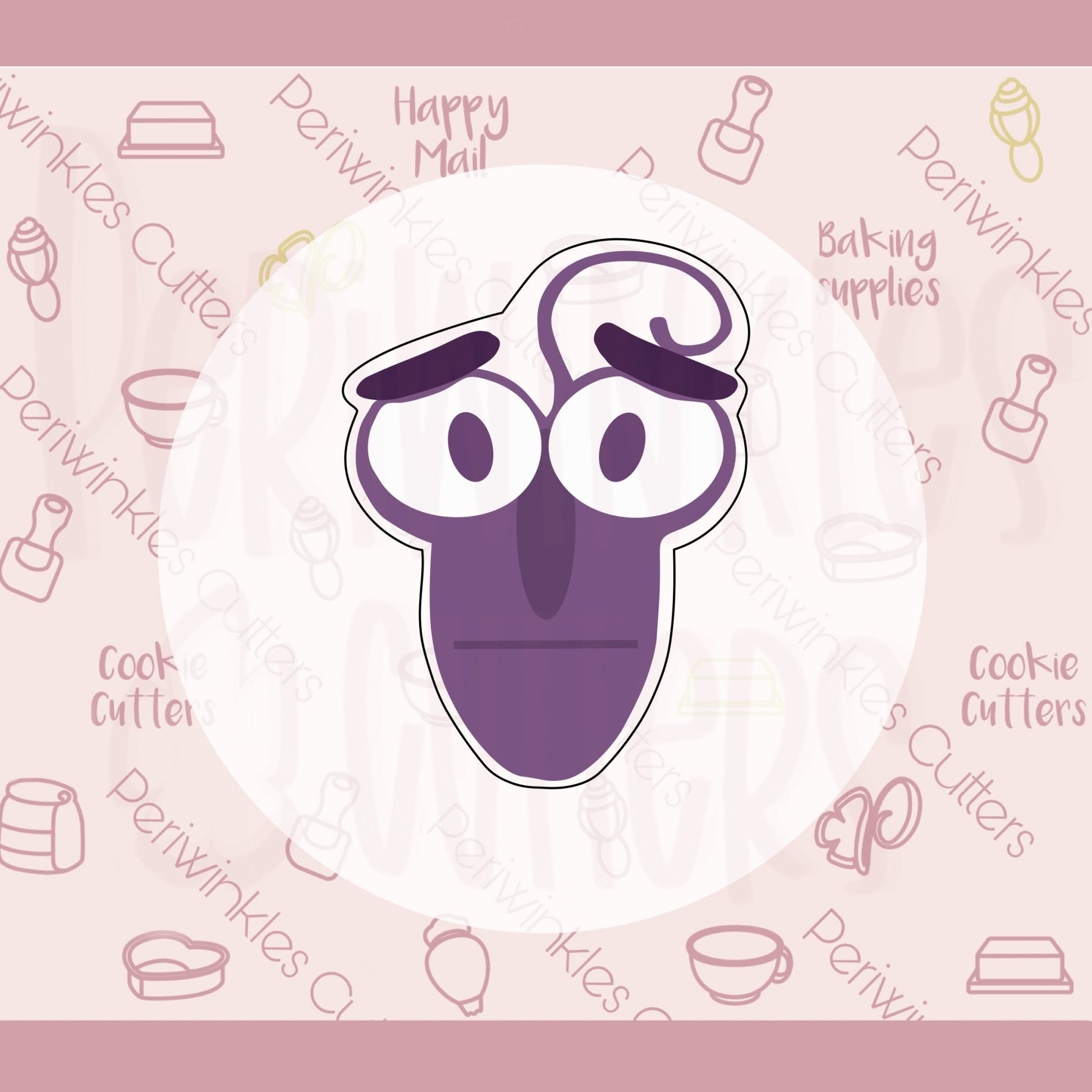 Emotion Fear Cookie Cutter - Periwinkles Cutters Cookie Cutter