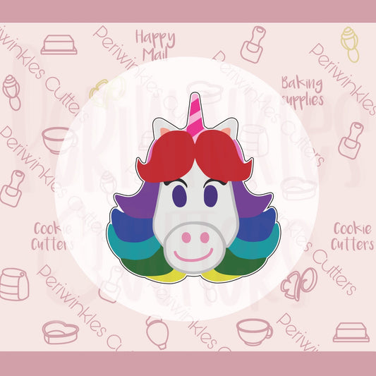 Emotion Rainbow Unicorn Cookie Cutter - Periwinkles Cutters Cookie Cutter