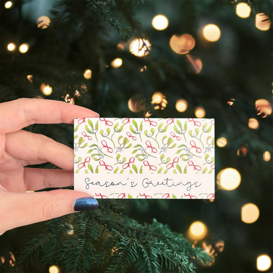 Season Greetings PRE PRINTED - 25 Tags - Periwinkles Cutters Sticker