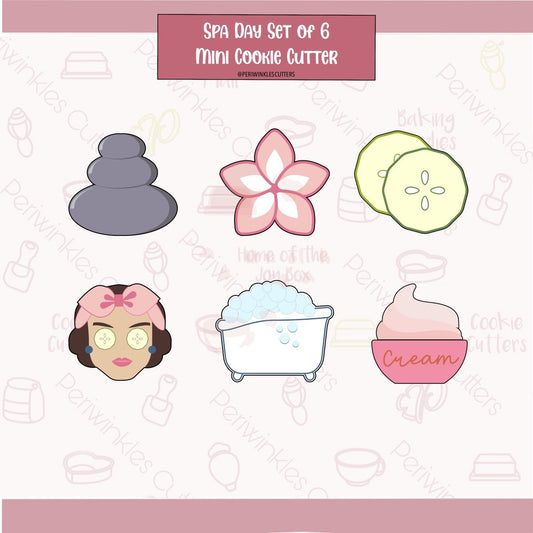 Spa Day Set of 6 Mini Cookie Cutter - Periwinkles Cutters Cookie Cutter