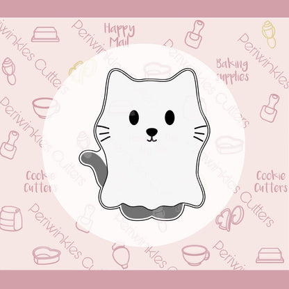 Spooky Cat Cookie Cutter - Periwinkles Cutters Cookie Cutter