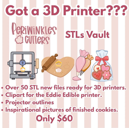 STL Vault (Digital Files) - Periwinkles Cutters Cookie Cutter