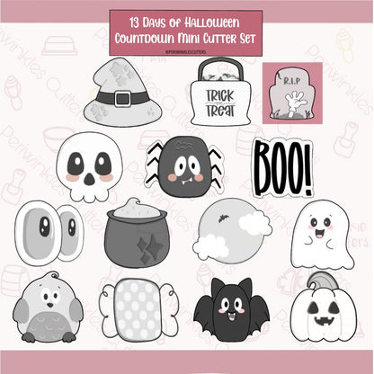 13 Days of Halloween Countdown Mini Cutter Set - Periwinkles Cutters Cookie Cutter