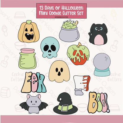 13 Days of Halloween Mini Cookie Cutter Set - Periwinkles Cutters