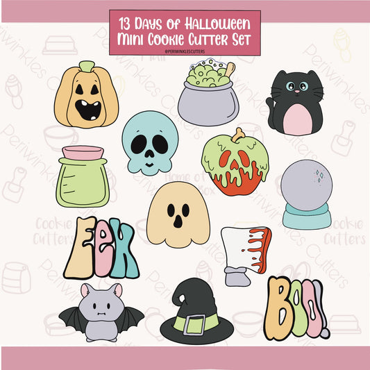 13 Days of Halloween Mini Cookie Cutter Set - Periwinkles Cutters