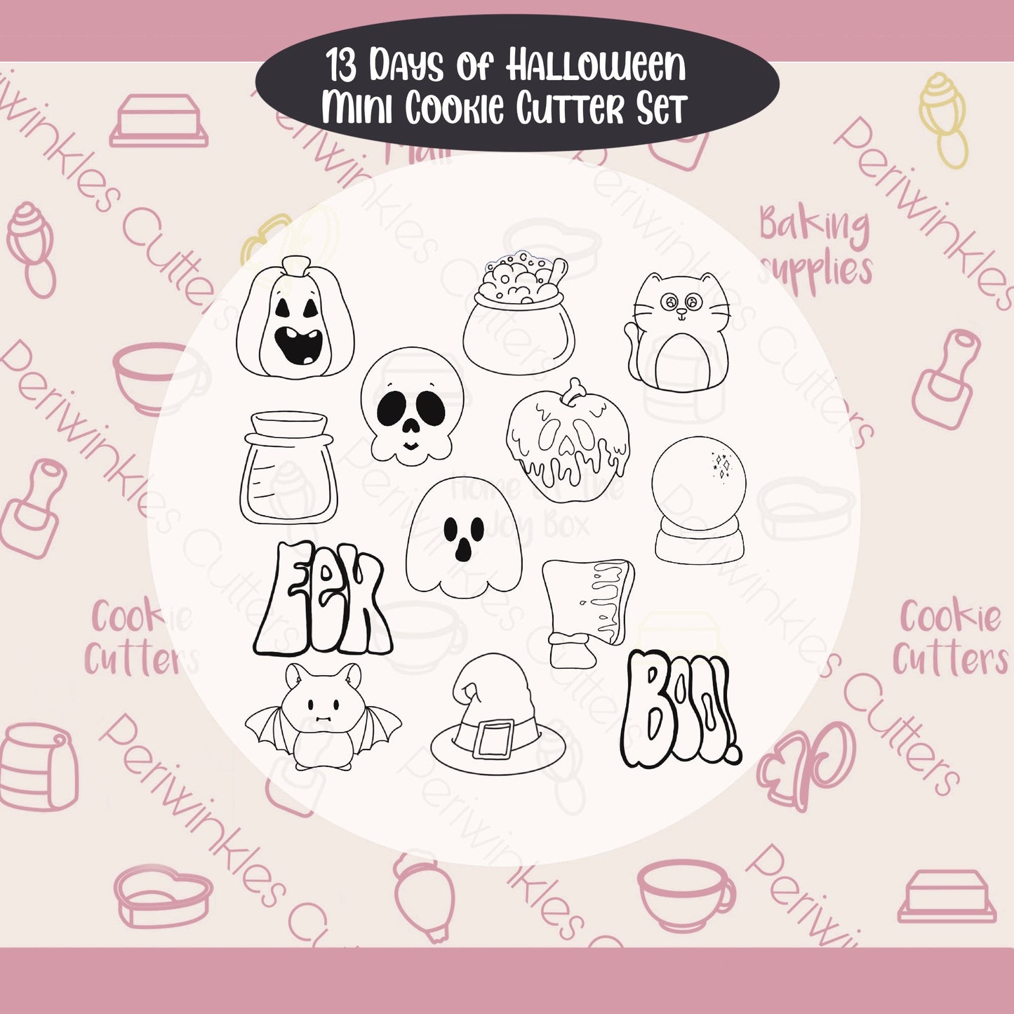 13 Days of Halloween Mini Cookie Cutter Set - Periwinkles Cutters