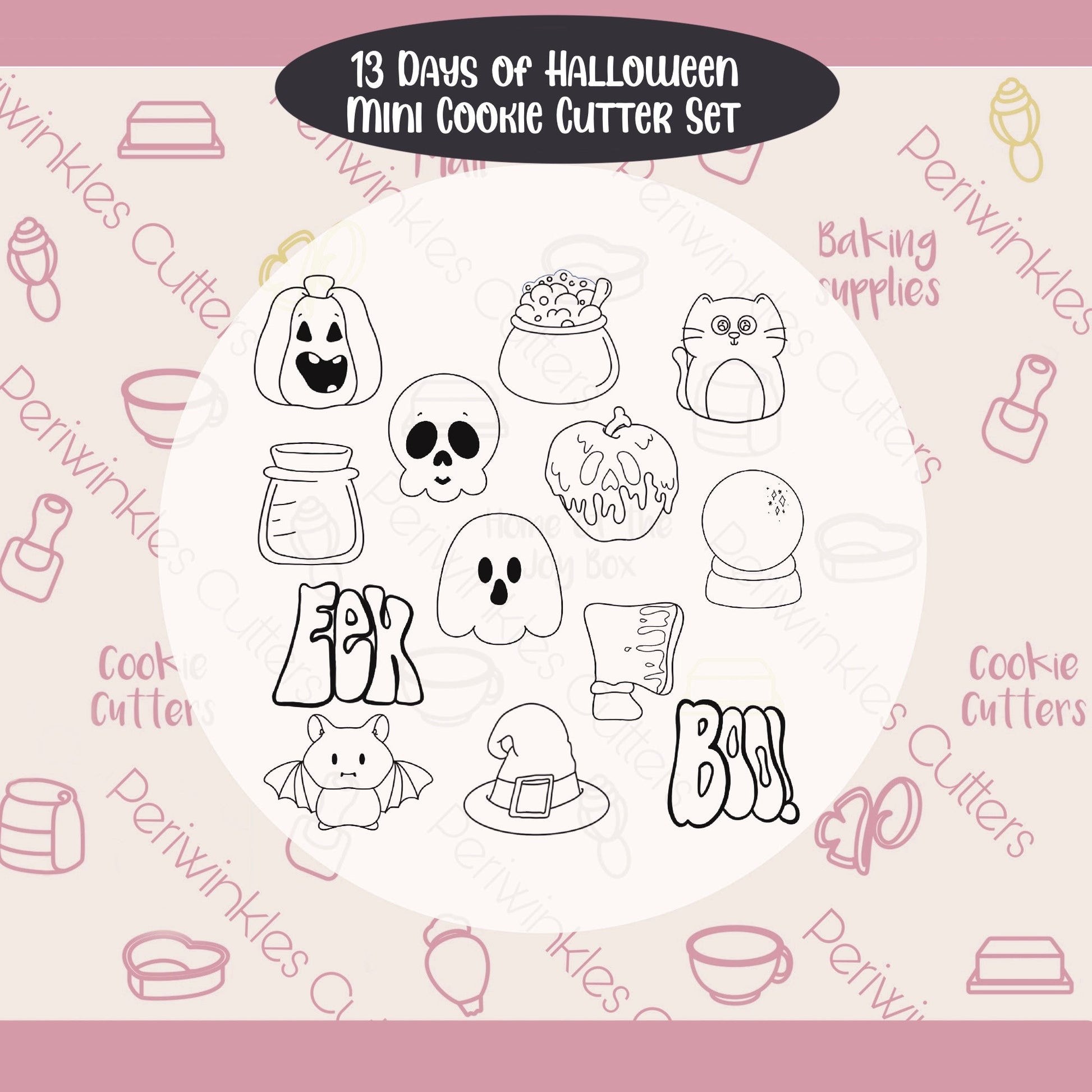 13 Days of Halloween Mini Cookie Cutter Set - Periwinkles Cutters