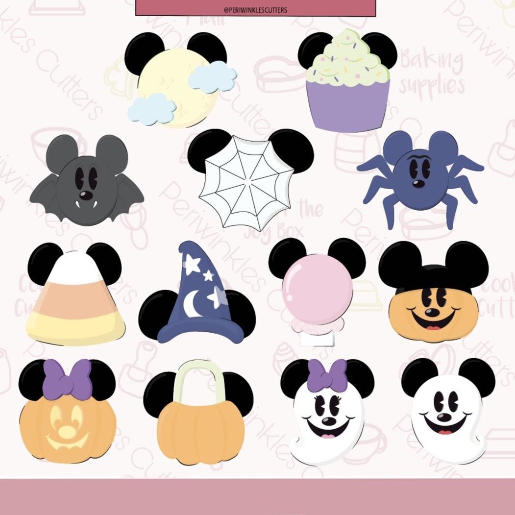 13 Mouse Not So Scary Halloween Set of Cookie Cutters - Periwinkles Cutters Cookie Cutter